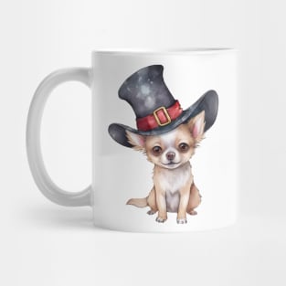 Watercolor Chihuahua Dog in Magic Hat Mug